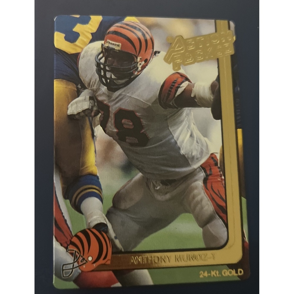 1991‎ Hi-Pro 24 Kt Gold ACTION PACKED Football, Anthony Munoz  #11G